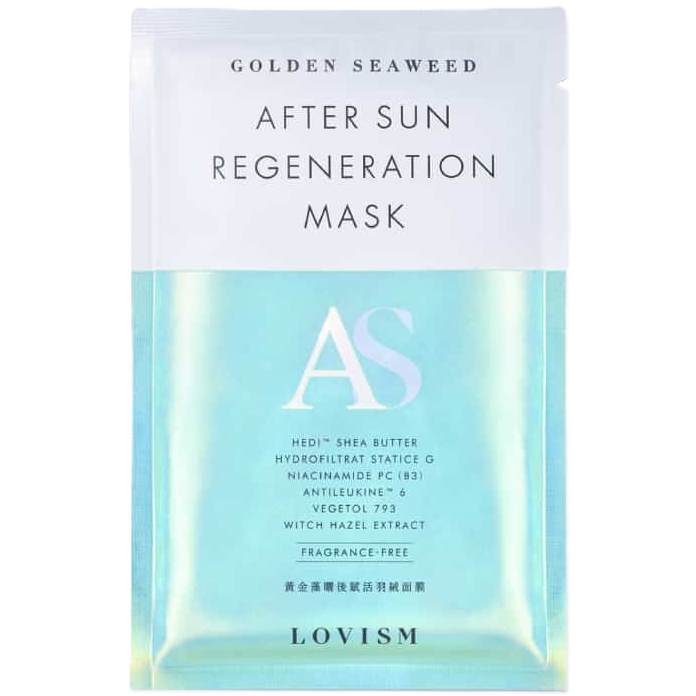 LOVISM 黃金藻曬後賦活羽絨面膜
